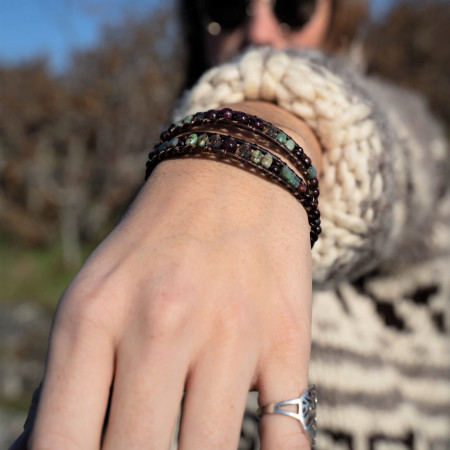 garnet wrap bracelet